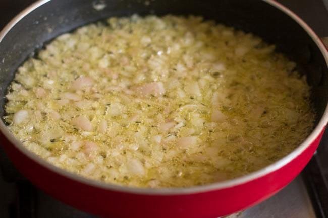 sauteing onions