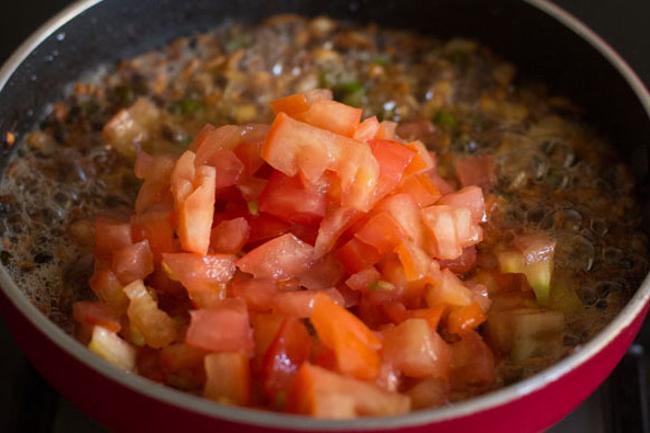 chopped tomatoes added