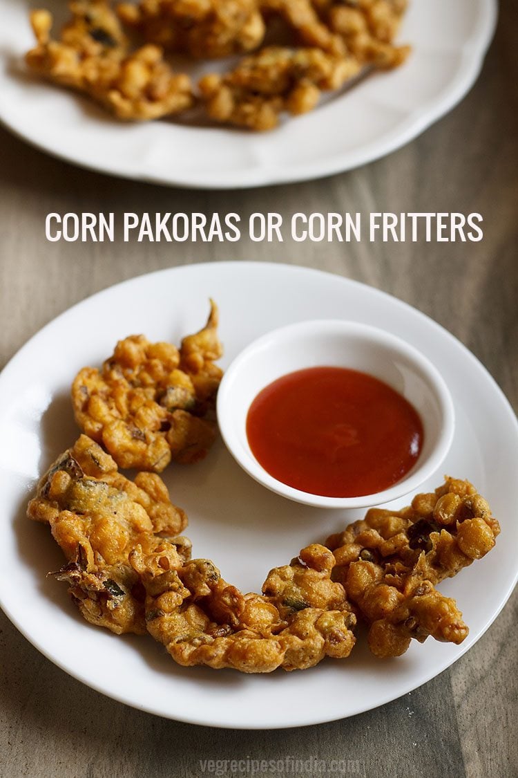corn pakoda, corn fritters recipe