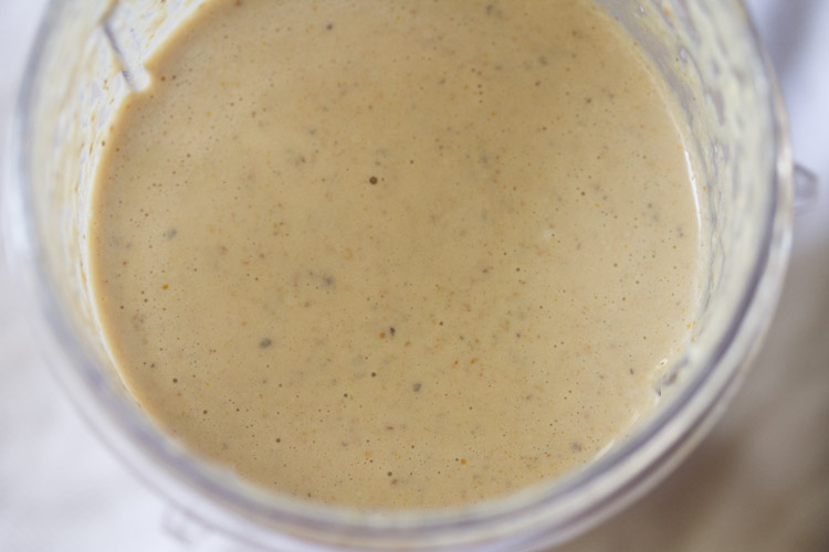 blended semi-fine dry fruit paste, milk and sugar