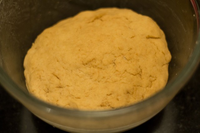 bread dough has doubled in size.