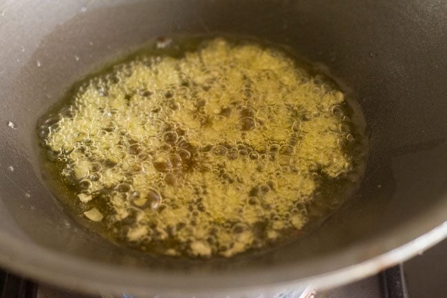 frying garlic