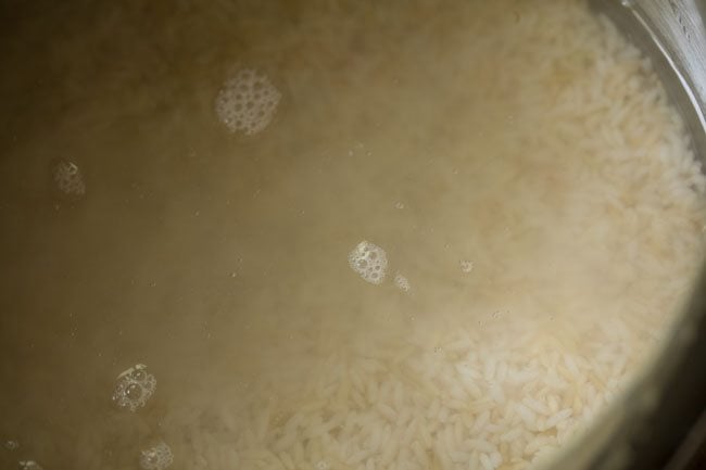 water added to rice in the pressure cooker