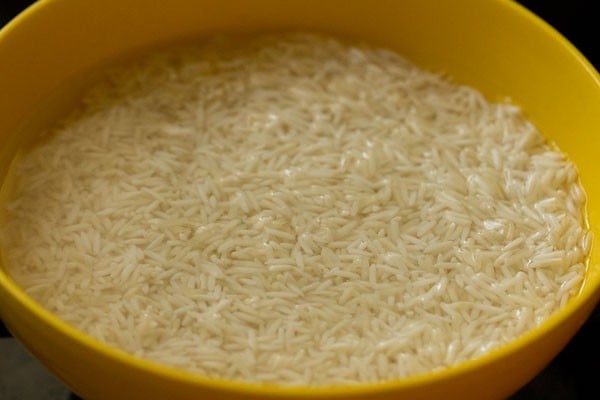 soaked basmati rice