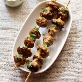 mushroom tikka recipe, tandoori mushroom recipe