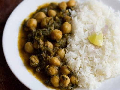 palak chole recipe