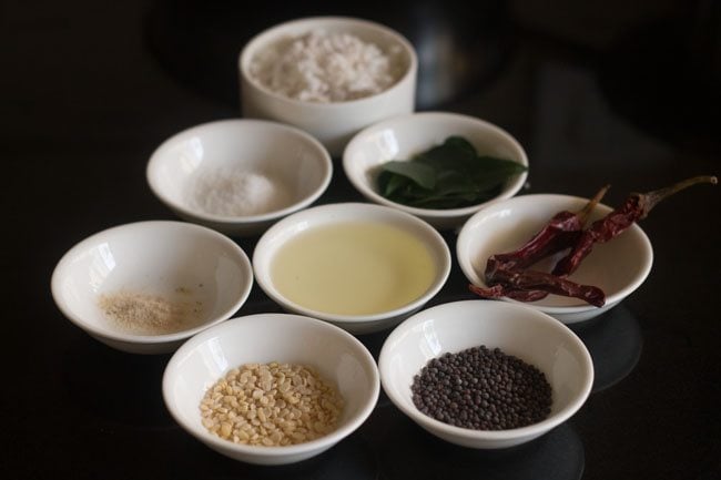 ingredients for rajma sundal in bowls