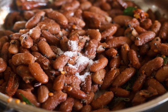 salted added to rajma sundal