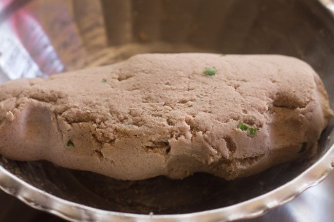 kneaded dough in the bowl