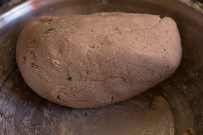 kneaded dough in the bowl