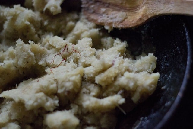 saffron added to the mashed sweet potatoes. 