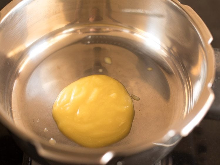 ghee in a pressure cooker