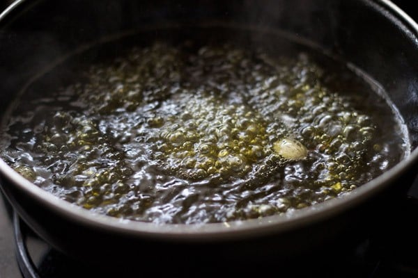 sugar solution being simmered.