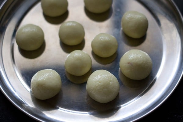 small dough balls made.