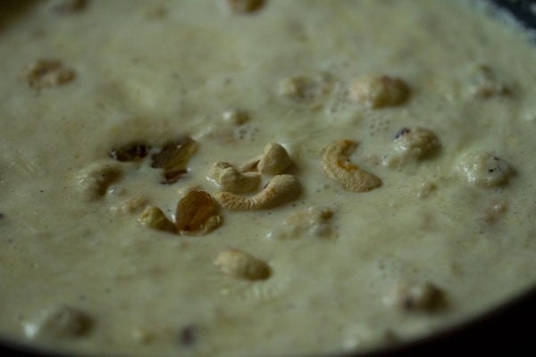 cashews added to makhane ki kheer