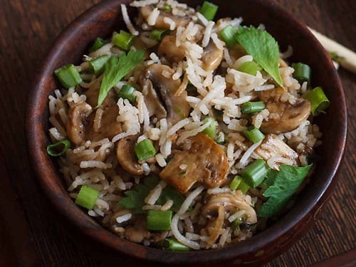 mushroom fried rice recipe