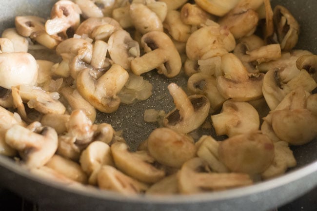 stir fry the mushrooms