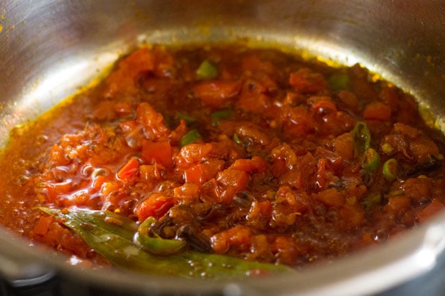 sauteing tomatoes till soft