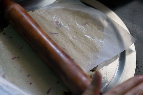 rolling cashew dough