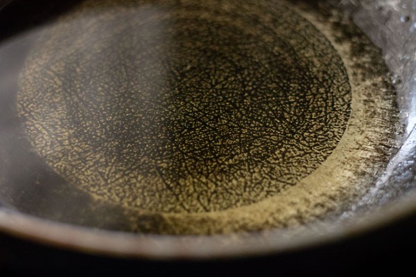 preparing kaju katli - sugar water solution