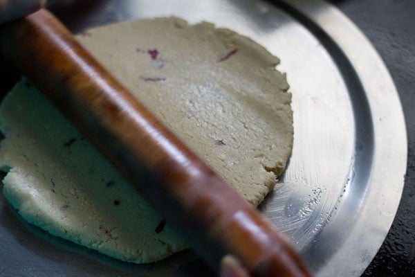 roll cashew or kaju dough