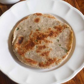 kuttu ka paratha recipe, vrat ka paratha recipe