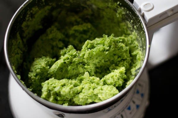 ingredients ground to a semi coarse paste.
