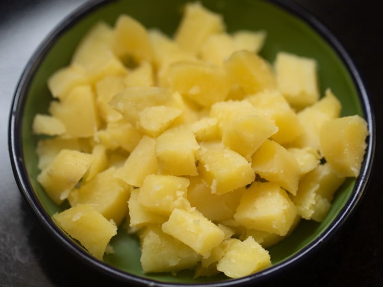 peeled and chopped potatoes