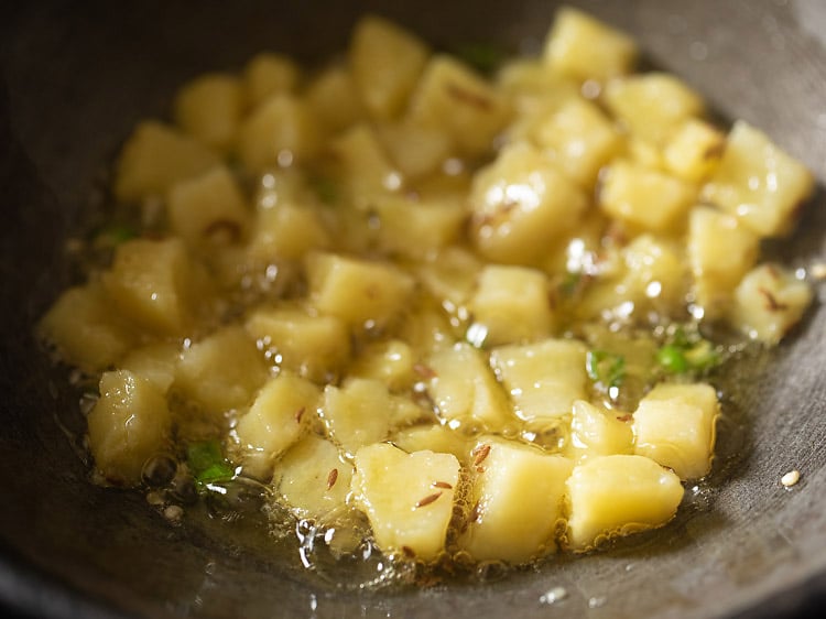 sautéing potatoes. 