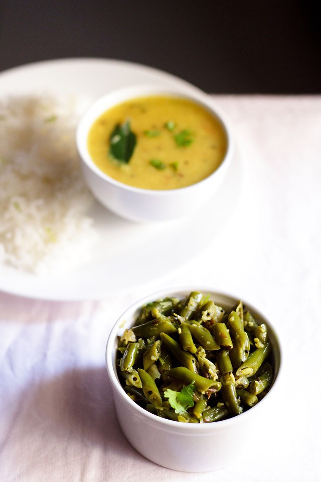 french beans recipe goan beans foogath recipe beans recipe with coconut