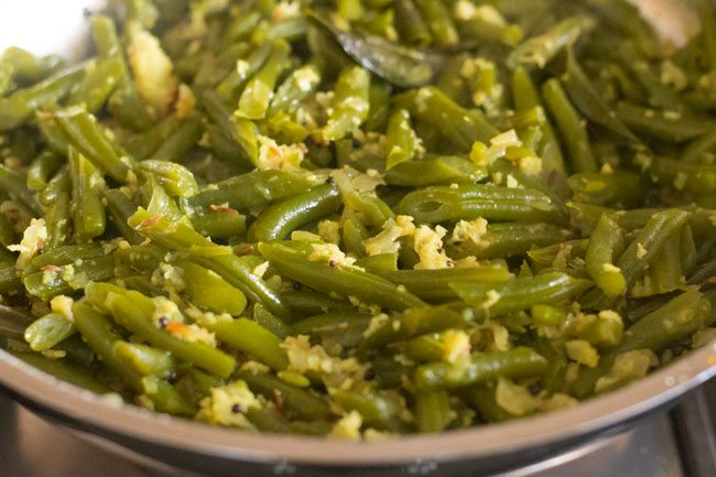 French beans recipe  goan beans foogath recipe  beans 