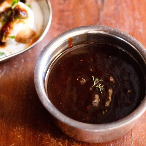 imli chutney recipe, sweet chutney recipe, sweet tamarind chutney recipe