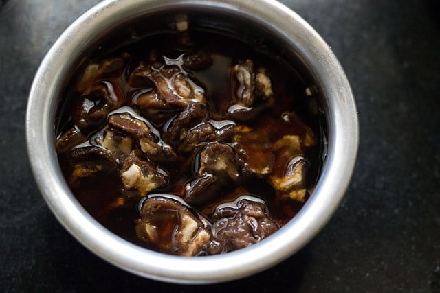 soaked tamarind in a bowl after keeping them fo 4 to 5 hours