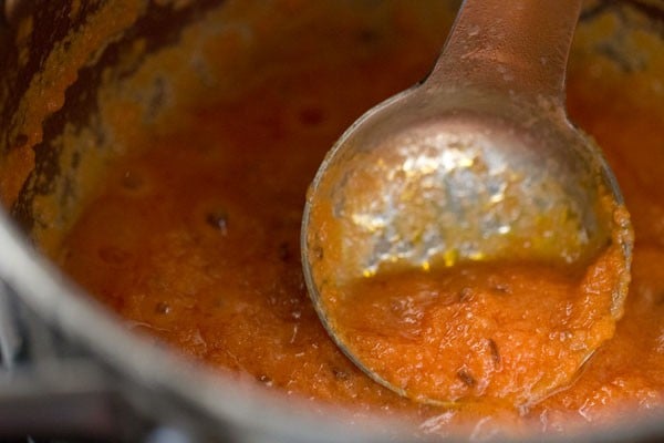 spoonful of masala for making aloo matar