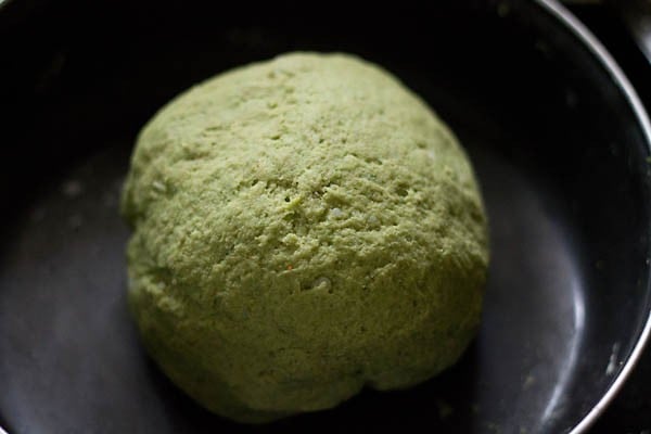 dough for aloo palak paratha. 