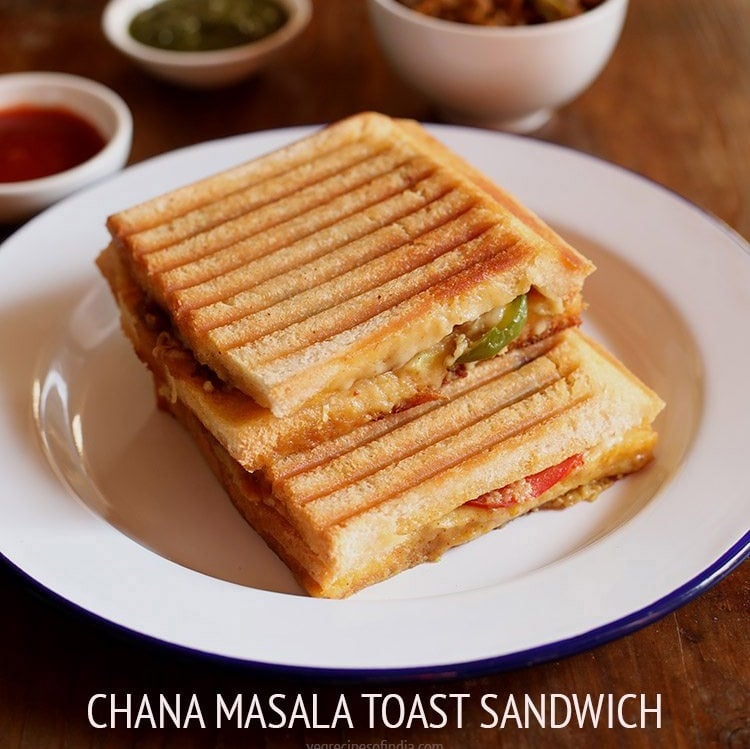 Chana Sandwich | Indian Chickpea Sandwich