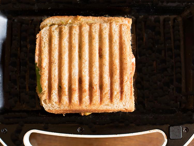chana sandwich toasted with marks.