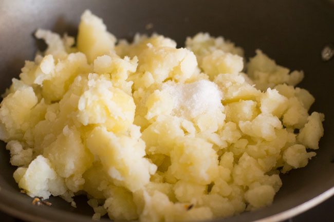 salt added to potatoes