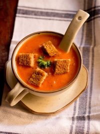 tomato soup recipe, how to make tomato soup (restaurant style)
