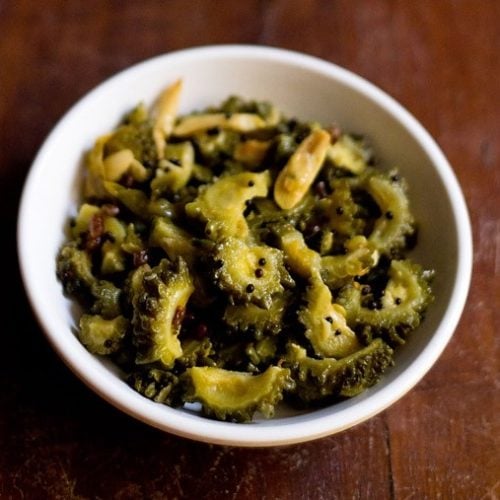 bitter gourd pickle recipe, karela pickle recipe