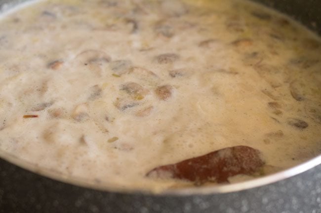 mushroom soup in pot