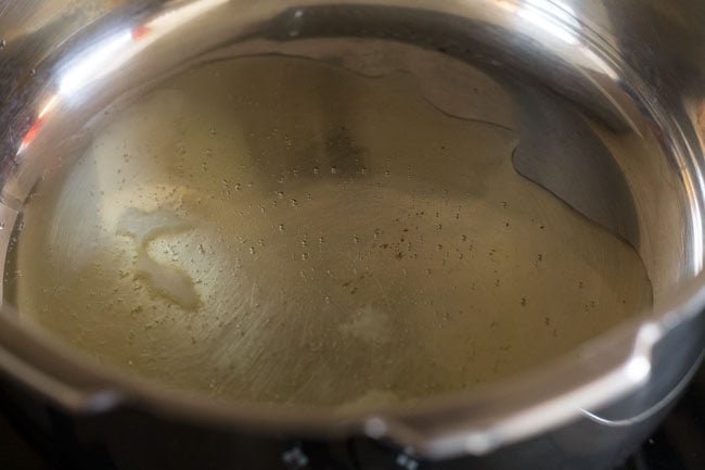 ghee melting in sauté pan