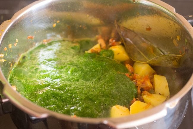spinach puree added
