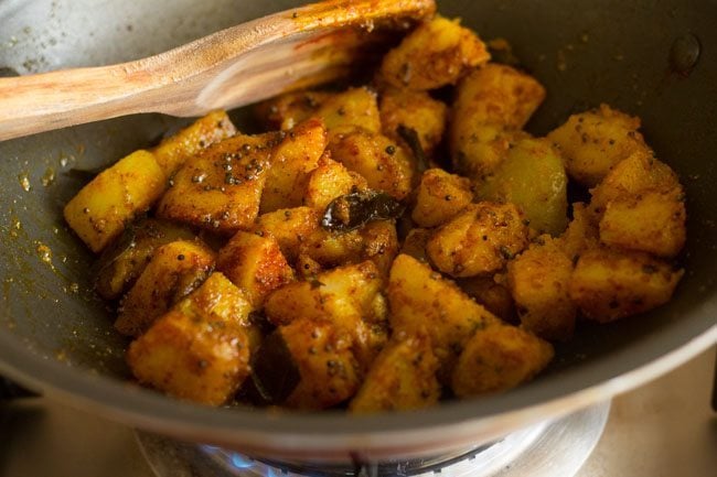 cooking potato roast. 