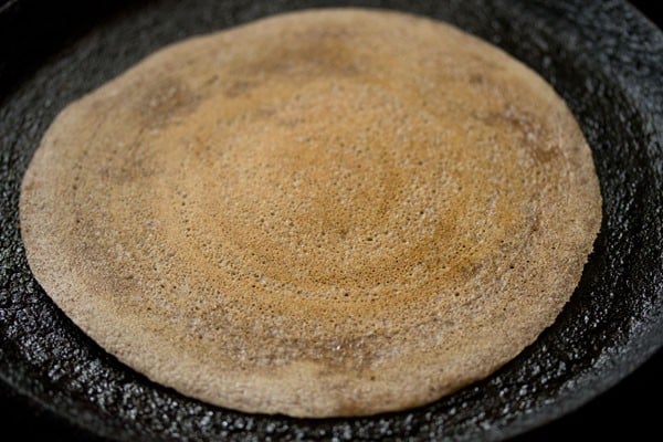 ragi dosa flipped.