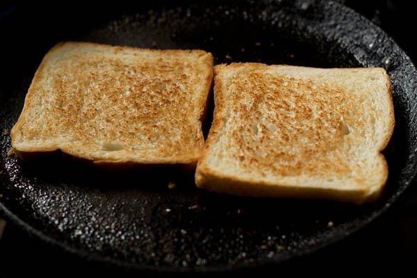 preparing rava toast recipe