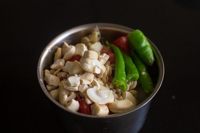 ingredients added to grinder jar