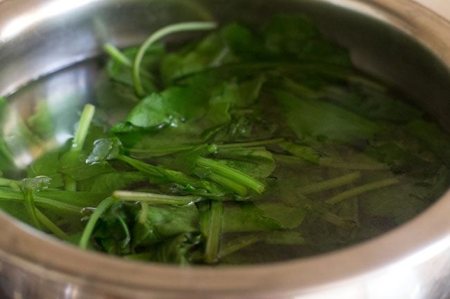 cooking spinach