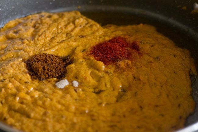 spices added to masala paste