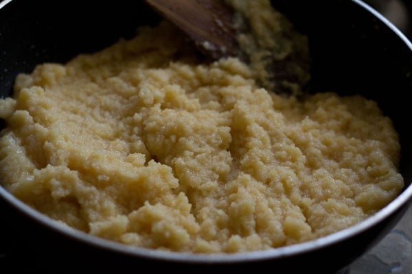 cooking moong dal halwa. 